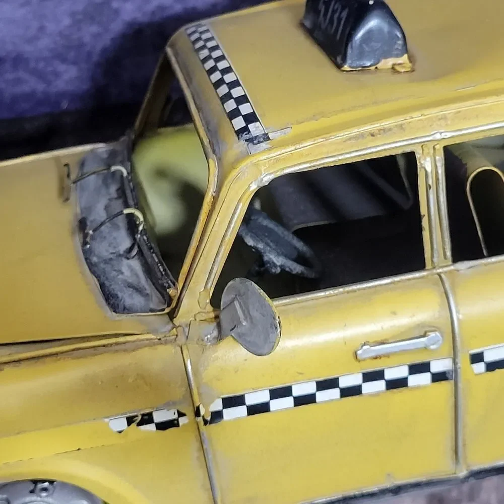 Vintage Tin Metal Taxi Cab